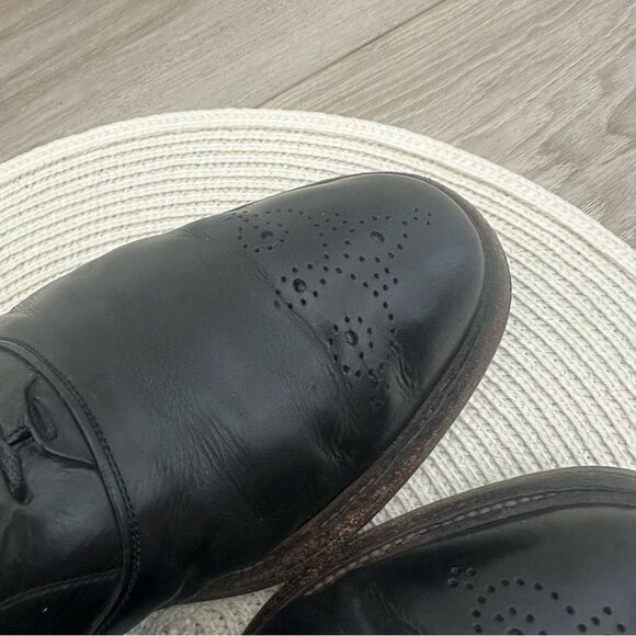 DOLCE & GABBANA‎ Mens Lace Up Black Leather Loafer Dress Shoes Size 10 Old Money